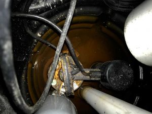 sewer backup in a home