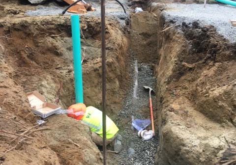 sewer line repair excavation Kirkland, WA