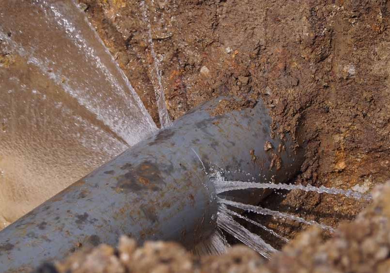 damaged sewer pipe